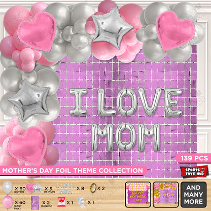 I Love Mom Foil Letter Arch Theme Collection