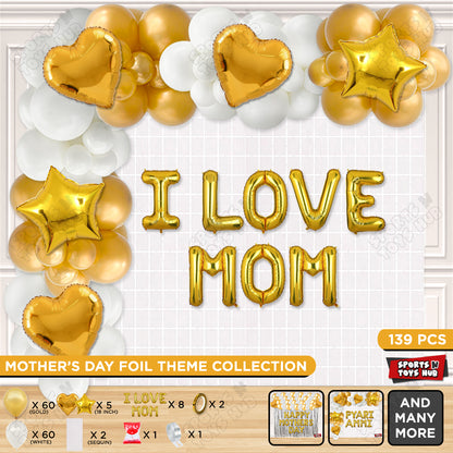 I Love Mom Foil Letter Arch Theme Collection