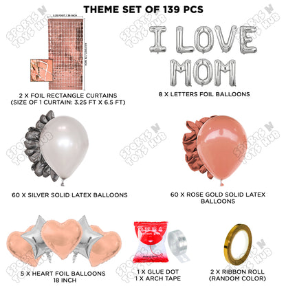 I Love Mom Foil Letter Arch Theme Collection