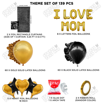 I Love Mom Foil Letter Arch Theme Collection