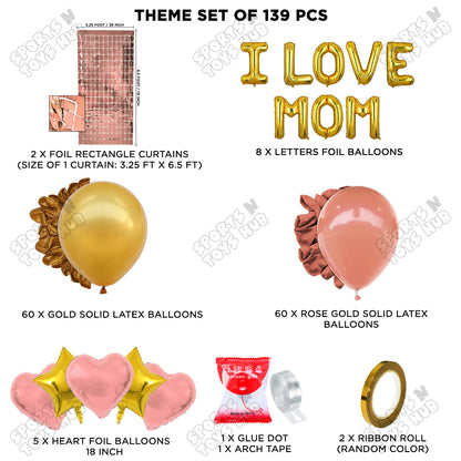 I Love Mom Foil Letter Arch Theme Collection