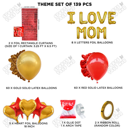 I Love Mom Foil Letter Arch Theme Collection