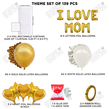 I Love Mom Foil Letter Arch Theme Collection