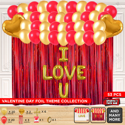 I Love U Foil Letter Theme Collection