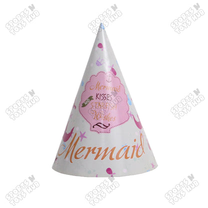 Mermaid Cartoons Characters Caps - 6 Pcs