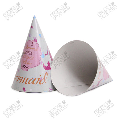 Mermaid Cartoons Characters Caps - 6 Pcs