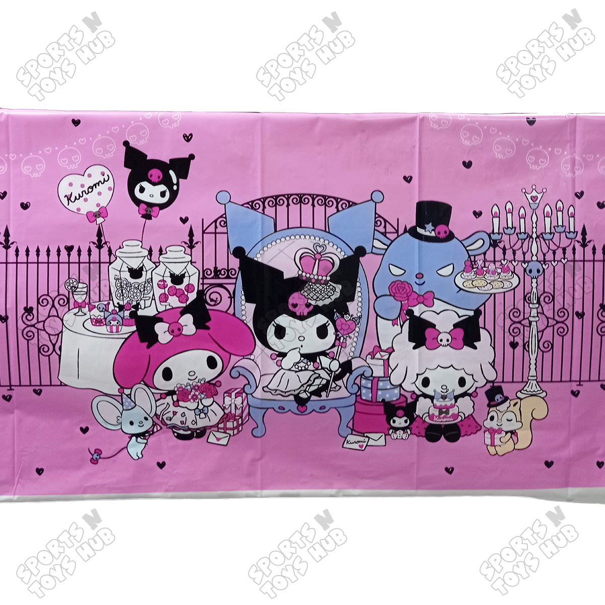 Sanrio Kuromi Character Cartoon Printed Table Cover