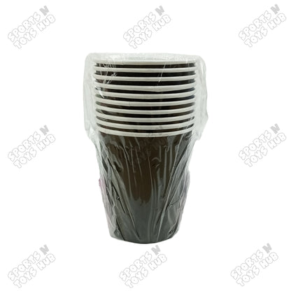 Solid Color Disposable Round Paper Cups – Pack of 10