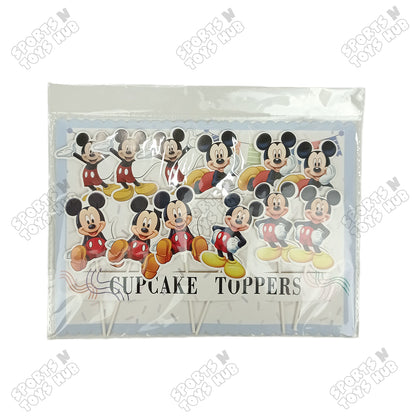 Cartoon Characters Mic-key M0use Family Cup Cake Topper - 12 Pcs