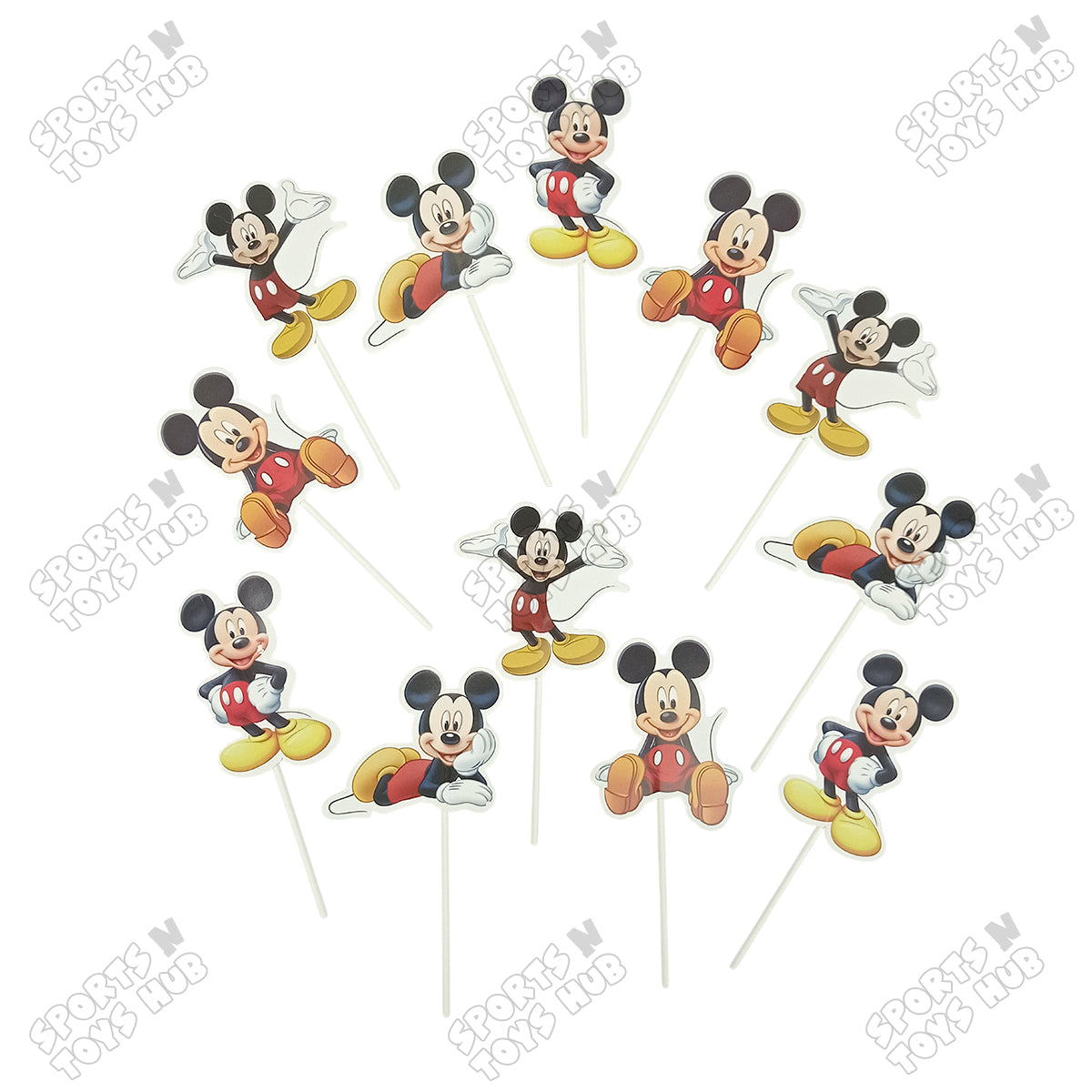 Cartoon Characters Mic-key M0use Family Cup Cake Topper - 12 Pcs