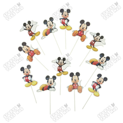 Cartoon Characters Mic-key M0use Family Cup Cake Topper - 12 Pcs