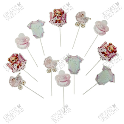 Its a Girl Cup Cake Topper - 12 Pcs