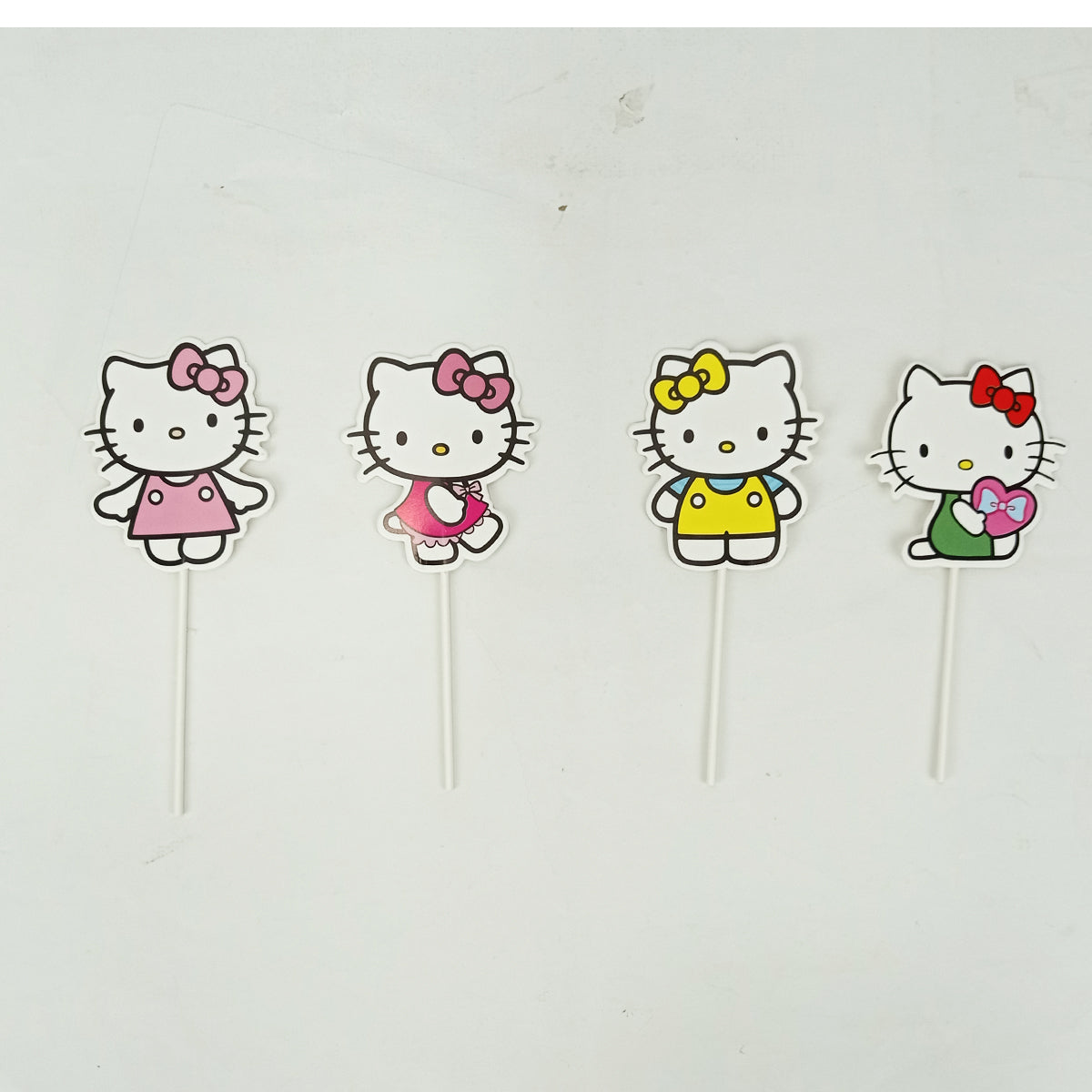 Hell0 Kitty Cartoon Characters Cup Cake Topper - 12 Pcs
