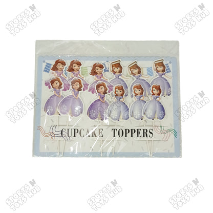 Cartoon Characters Princess Sofia Cake Topper - 12 Pcs