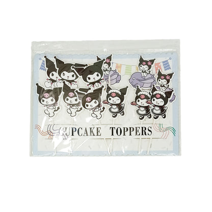 HBD Cartoon Character Sanrio Kuromi Cup Cake Topper - 12 Pcs