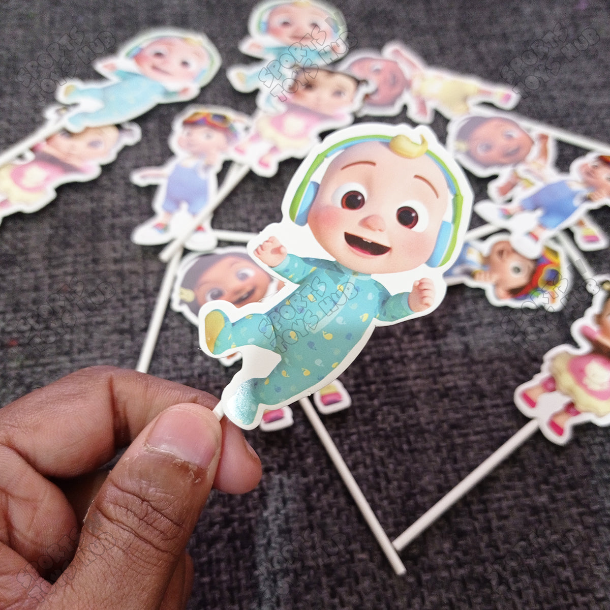Cartoon Characters HBD C0C0-Melon Doll Cake Topper - 12 Pcs