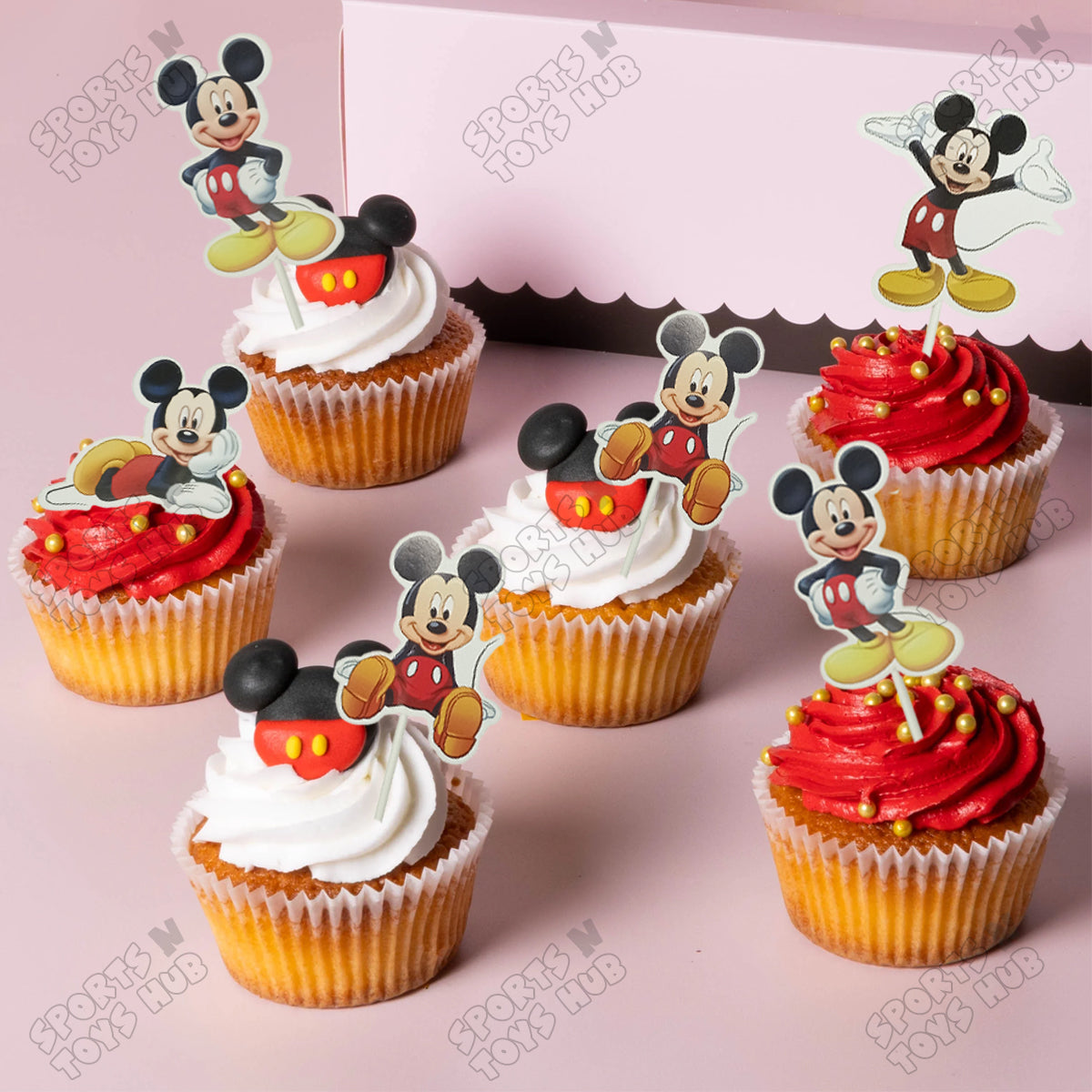 Cartoon Characters Mic-key M0use Family Cup Cake Topper - 12 Pcs