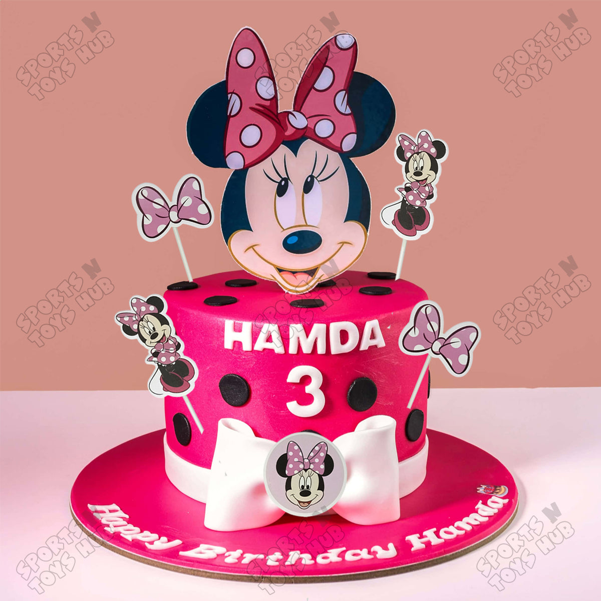 Cartoon Characters Minnie M0use Family Cup Cake Topper - 12 Pcs