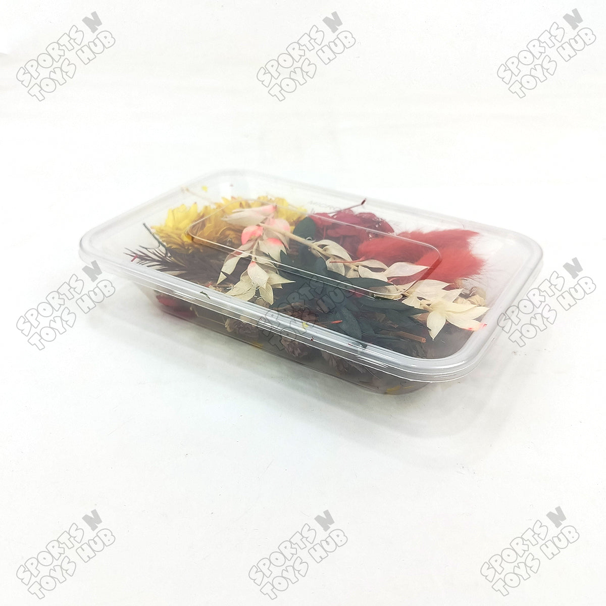 Natural Dried Flowers Assorted – Real Preserved Dry Flowers & Leaves in Plastic Box Pack for UV Epoxy Resin Art, Jewelry Making, Gift Wrapping, Floral Decoration & DIY Crafts