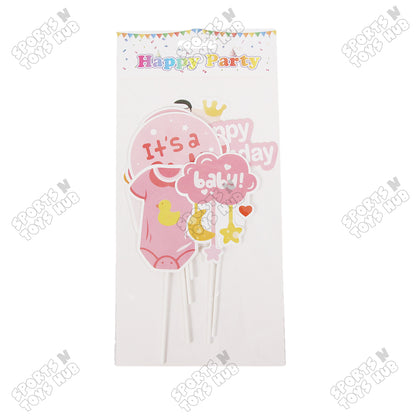 Its a Girl Cake Topper - 6 Pcs