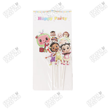 Cartoon Characters HBD C0C0-Melon Doll Cake Topper - 8 Pcs