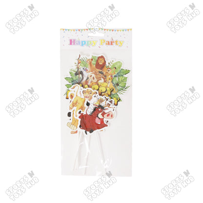 Cartoon Characters HBD Lion King Simb@ Cake Topper - 8 Pcs