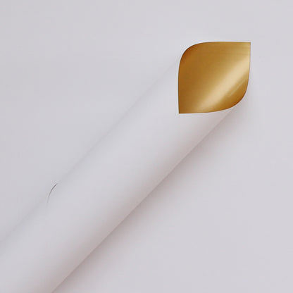 Plain Solid Colour Opaque Reversible Bouquet Sheets with Gold Back
