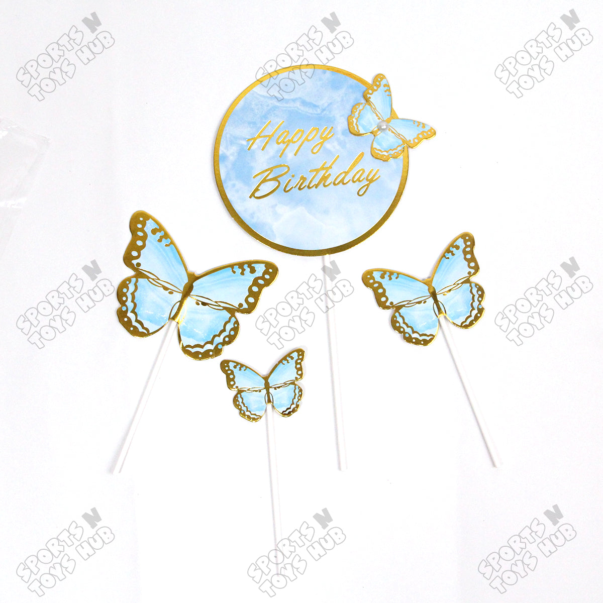 Buttefly HBD Cake Toppers - 4 Pcs