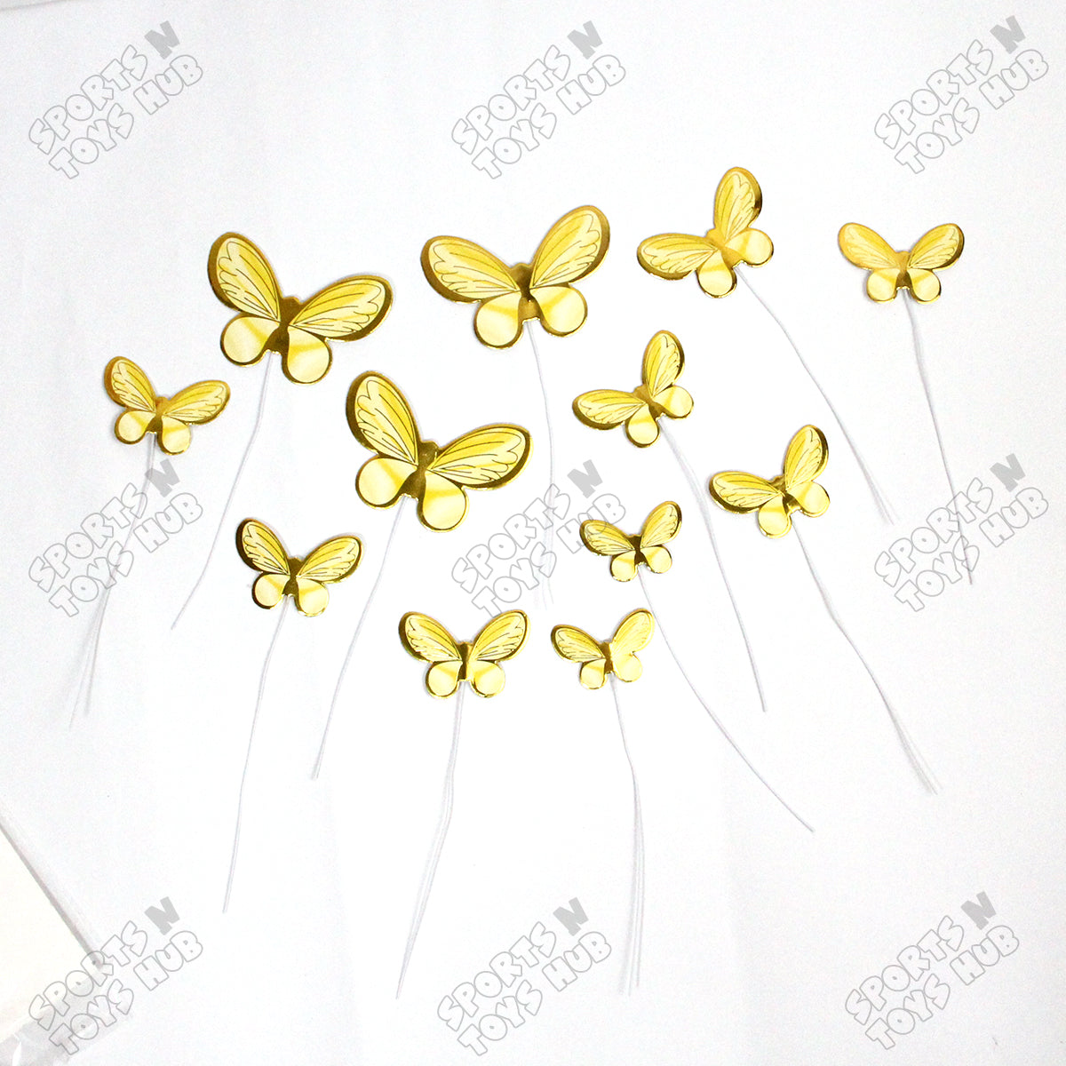 Buttefly HBD Cake Toppers - Pack Of 12