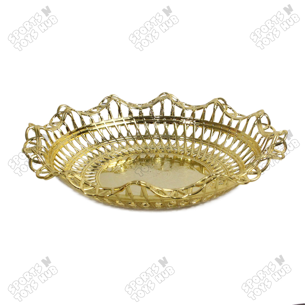 Golden Decorative Basket Tray