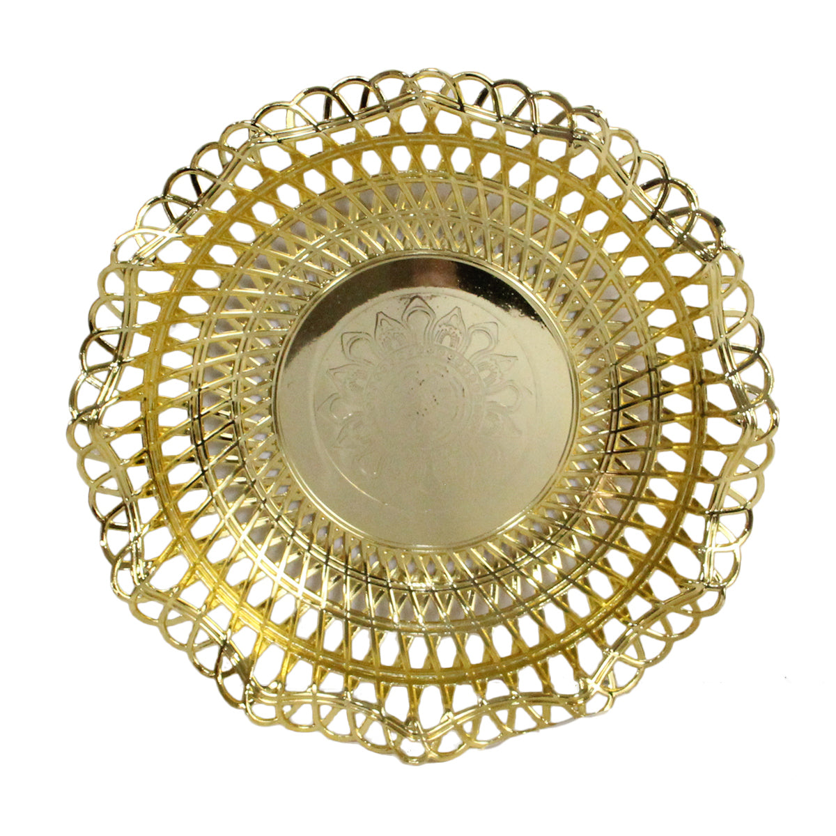 Golden Decorative Basket Tray