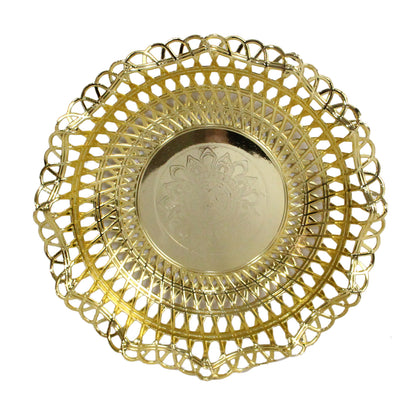 Golden Decorative Basket Tray