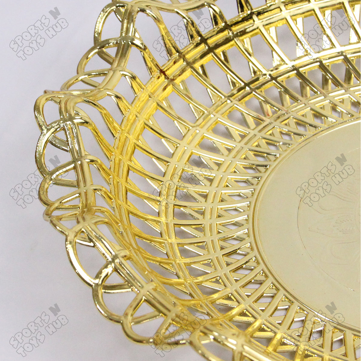 Golden Decorative Basket Tray