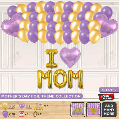 I ♡ Mom Foil Letter Garland Theme Collection