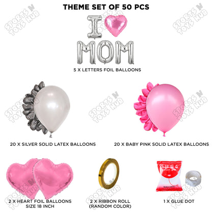 I ♡ Mom Foil Letter Garland Theme Collection