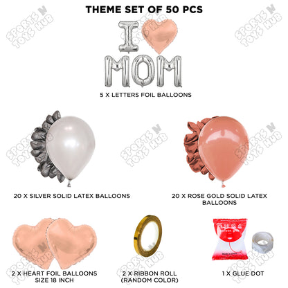 I ♡ Mom Foil Letter Garland Theme Collection