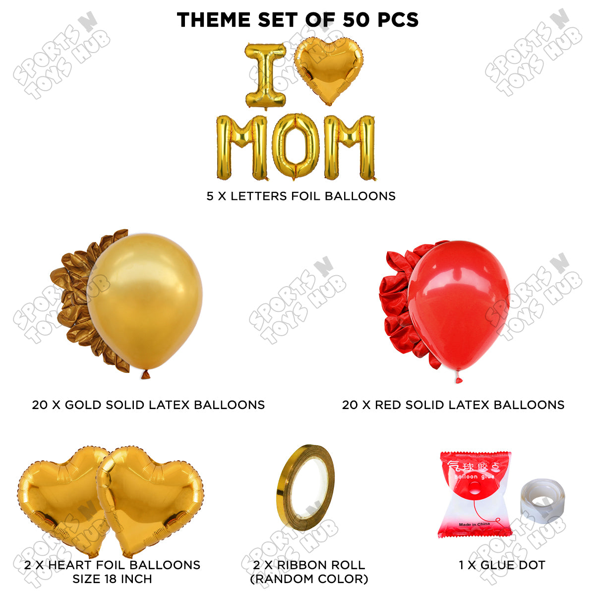 I ♡ Mom Foil Letter Garland Theme Collection