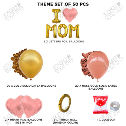 I ♡ Mom Foil Letter Garland Theme Collection