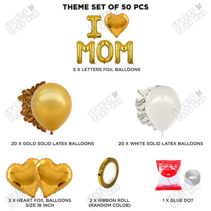 I ♡ Mom Foil Letter Garland Theme Collection