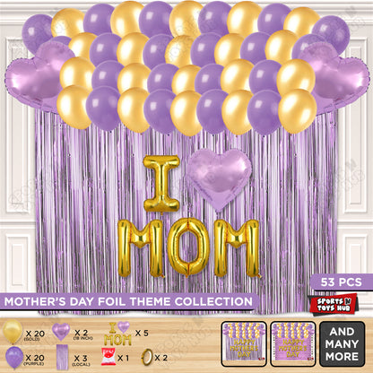 I ♡ Mom Foil Letter Curtain Theme Collection