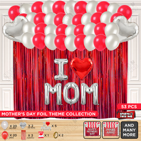 I ♡ Mom Foil Letter Curtain Theme Collection