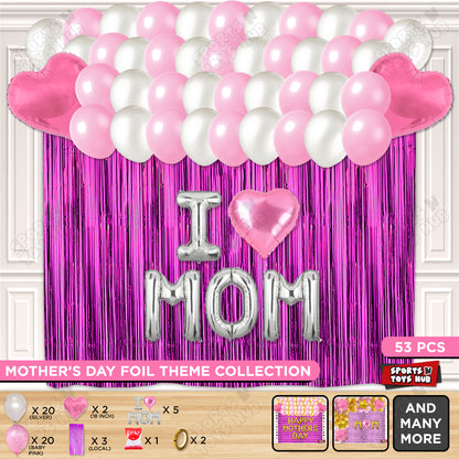 I ♡ Mom Foil Letter Curtain Theme Collection