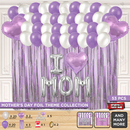 I ♡ Mom Foil Letter Curtain Theme Collection
