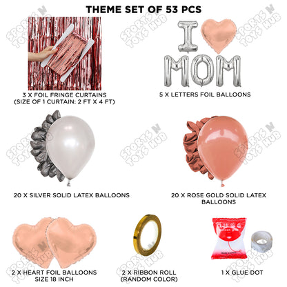 I ♡ Mom Foil Letter Curtain Theme Collection