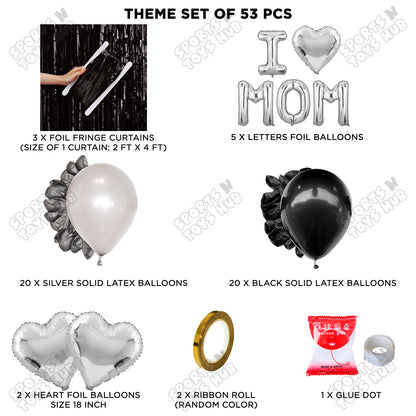 I ♡ Mom Foil Letter Curtain Theme Collection