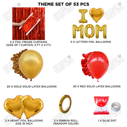 I ♡ Mom Foil Letter Curtain Theme Collection