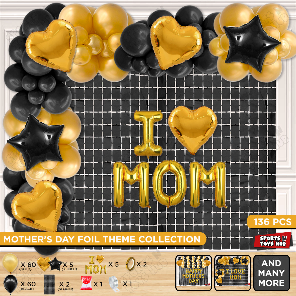 I ♡ Mom Foil Letter Arch Theme Collection