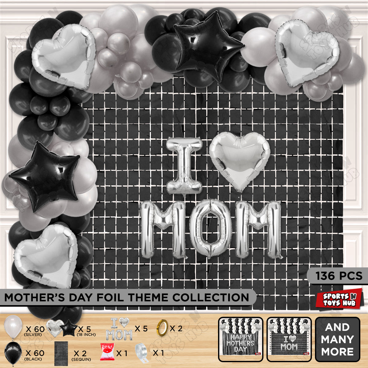 I ♡ Mom Foil Letter Arch Theme Collection