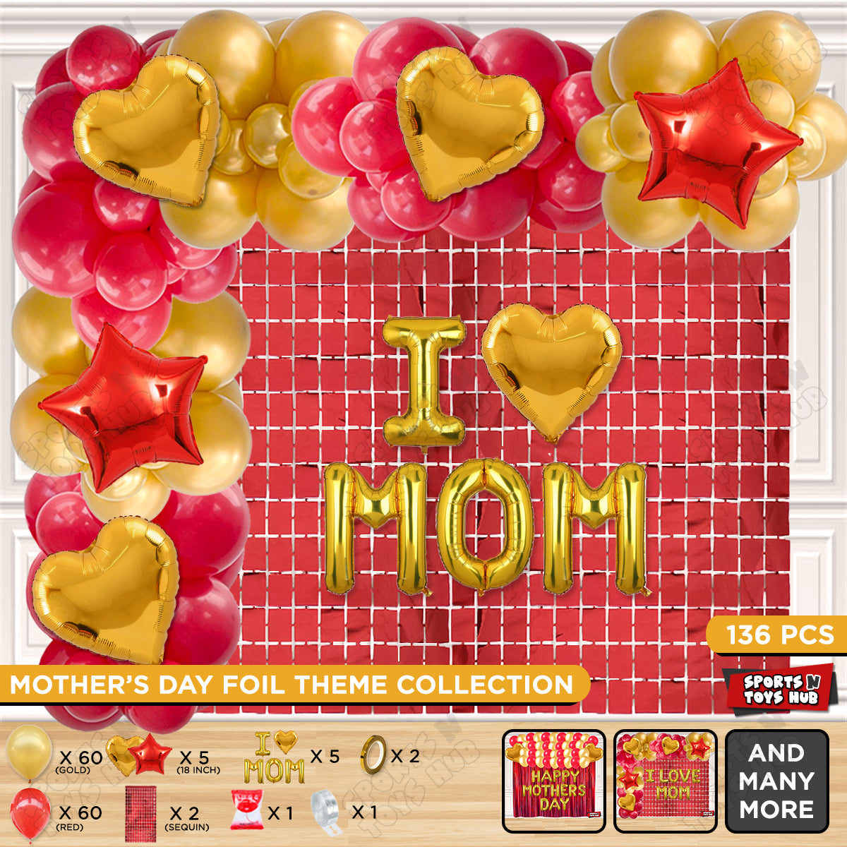 I ♡ Mom Foil Letter Arch Theme Collection