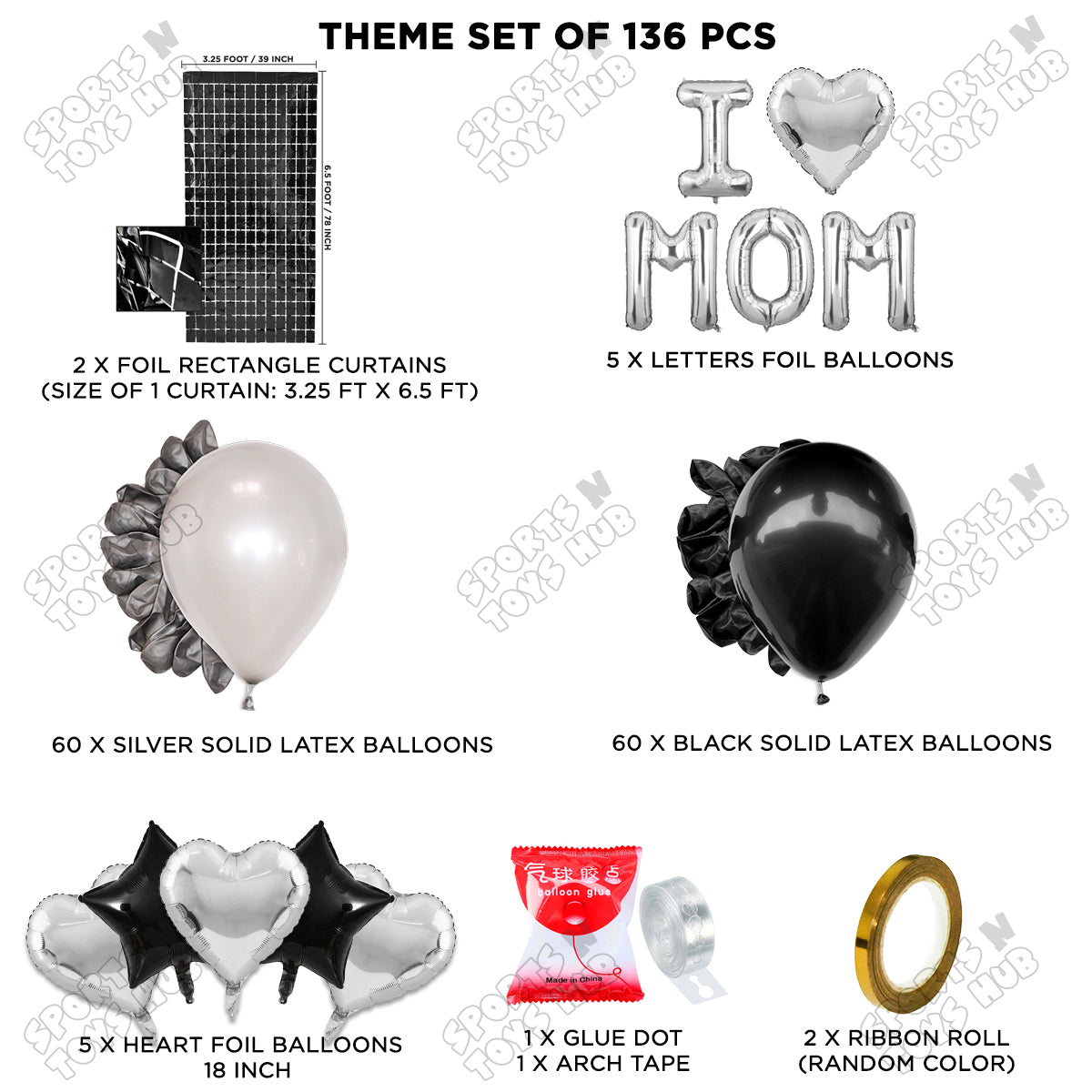 I ♡ Mom Foil Letter Arch Theme Collection